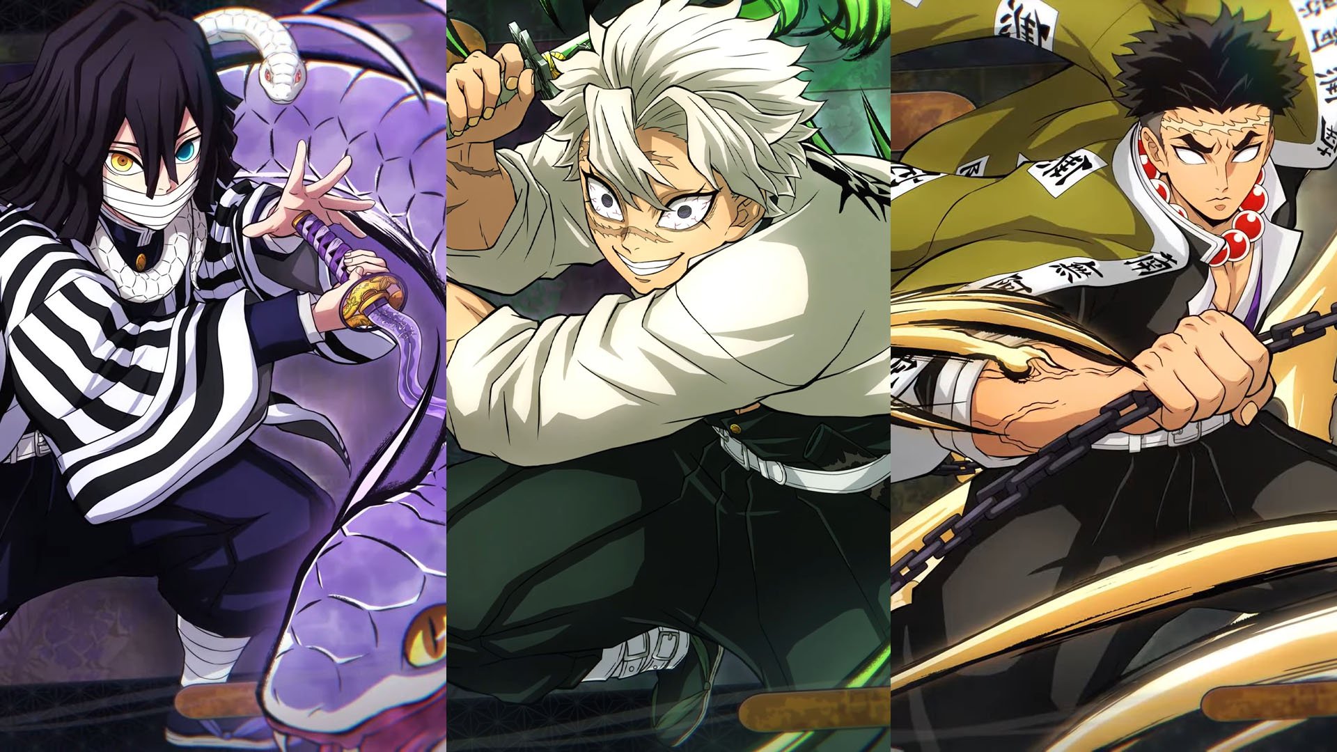 Slayer Demon: Kimetsu no Yaiba – The Hinokami Chronicles 2 Caracters Trailers – Obanai Iguro, Sanemi Shinazugawa e Gyomei Himejima