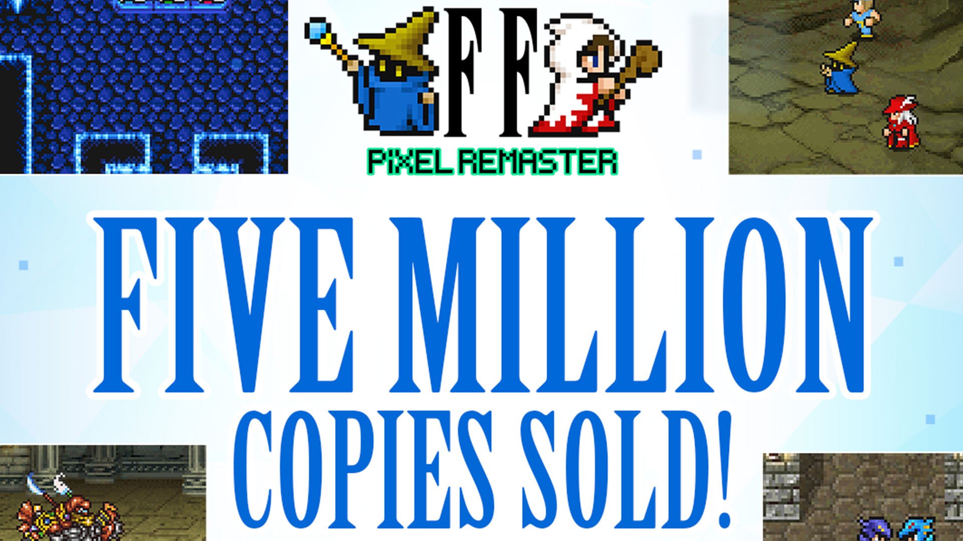 Final Fantasy Pixel Remaster Sales Sales Top Cinco milhões; Final Fantasy Series Sales Top 200 milhões