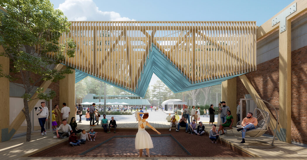 Pavilhão de arquitetura dos EUA desenha lições da varanda americana