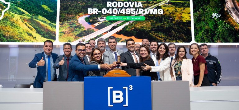 Consórcio Nova Estrada Real vence leilão da BR-040/495/MG/RJ com 14% de desconto na tarifa de pedágio — Agência Nacional de Transportes Terrestres