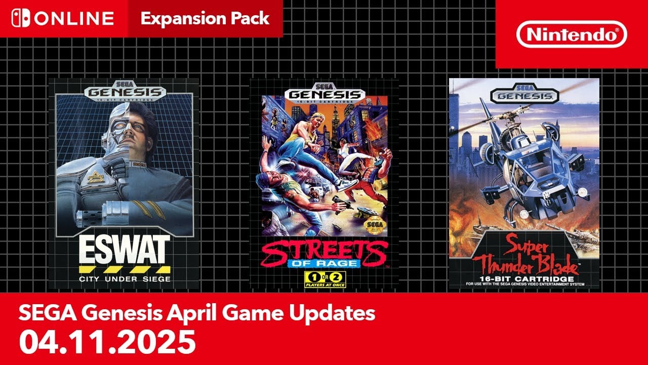 Sega Genesis – Nintendo Switch Online Adiciona ESWAT: City Under Siege, Streets of Rage e Super Thunder Blade