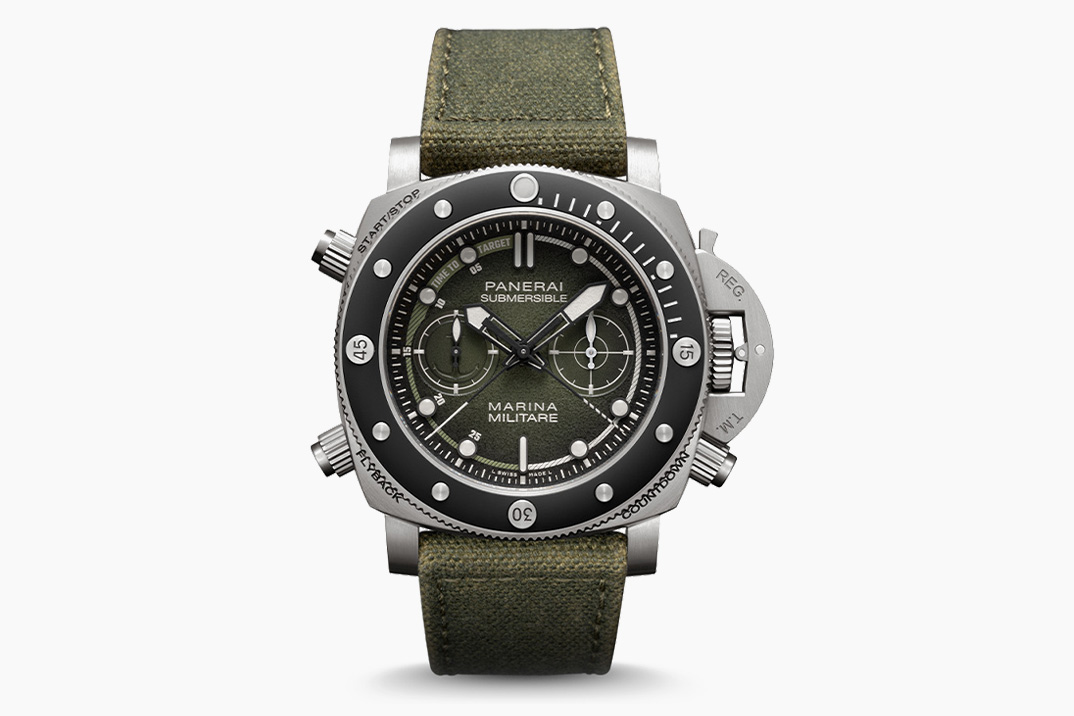 A edição submersível de Crono Marina Militare, submersa de Panerai, permite que você passe 3 dias na estação aérea italiana
