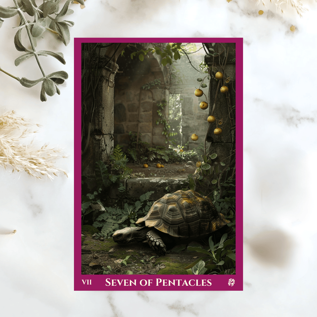 Cartão de Tarô da semana (21-27 de abril de 2025): sete dos pentáculos