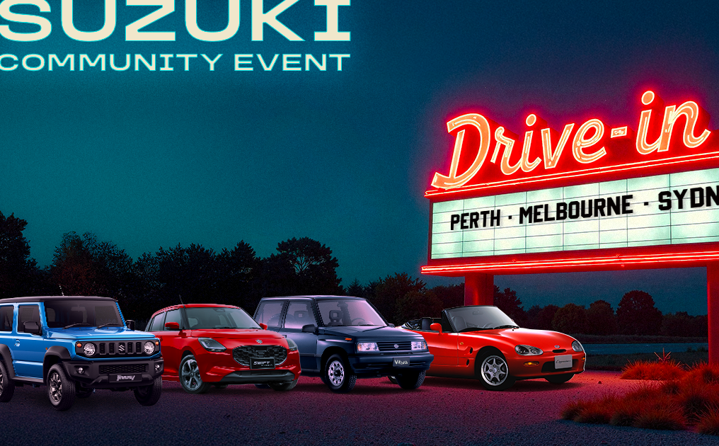 Suzuki convida os proprietários em uma data de filme drive-in