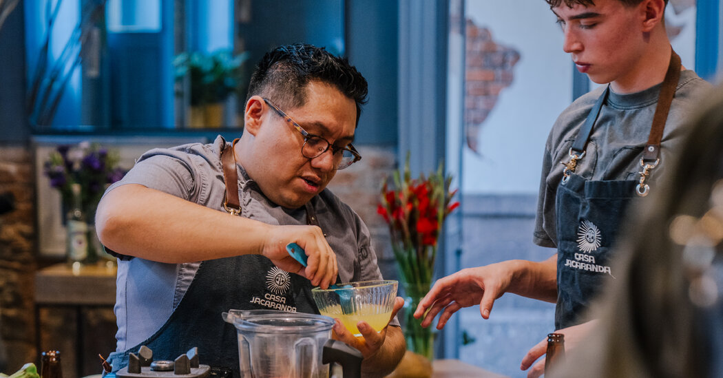 Um curso de culinária de bricolage na Cidade do México
