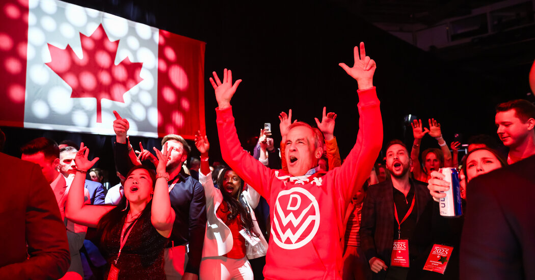 Mark Carney ganha um novo termo como o primeiro-ministro do Canadá em plataforma anti-Trump