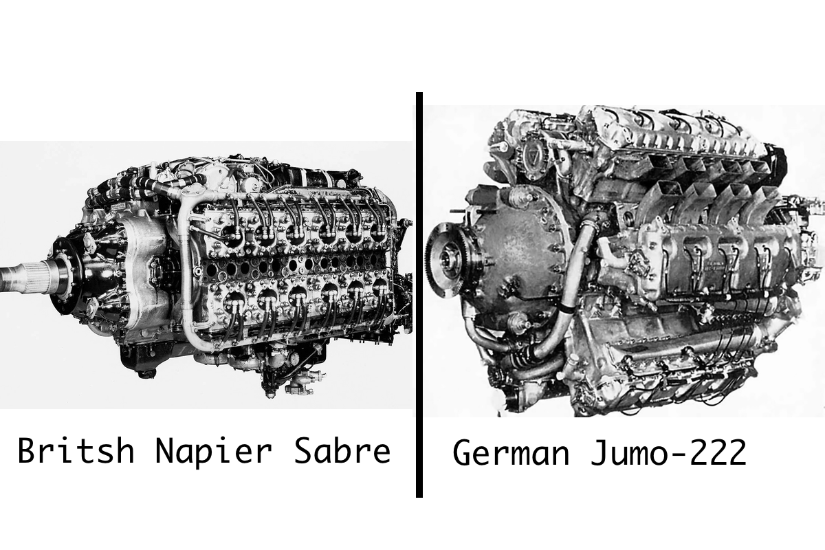 Uma história de dois motores de 24 cilindros