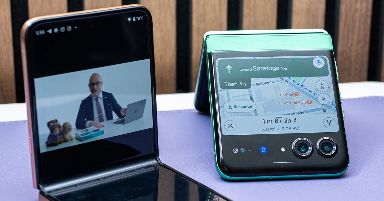 Revisão da Motorola Razr Ultra e Razr (2025): lindos telefones dobráveis