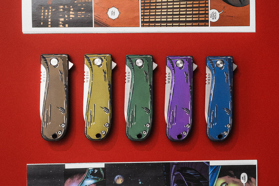 Wesn transformou seu Allman & Microblade em facas de quadrinhos com a coleção Shadoed