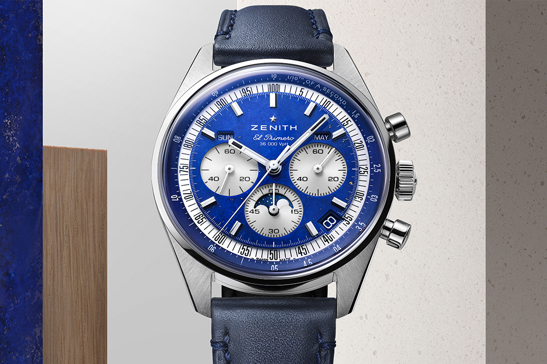 Zenith adiciona um luxuoso lazuli lazuli ao seu cronógrafo de calendário triplo original do Chronomaster