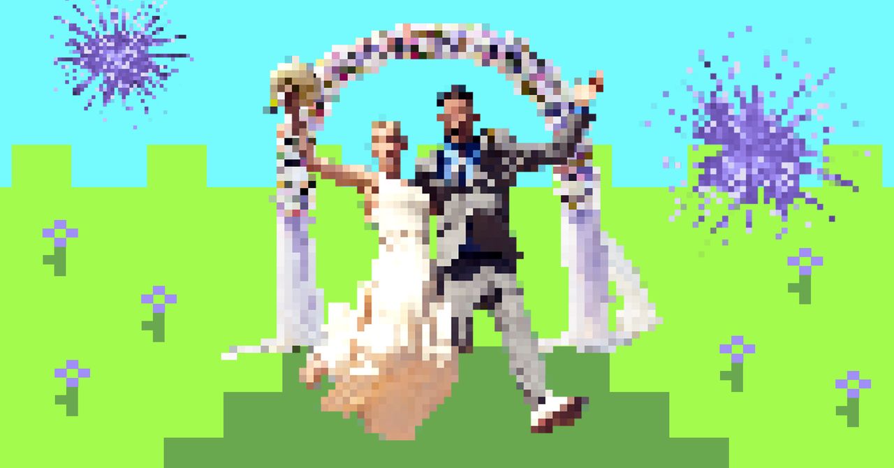 Eles se apaixonaram tocando ‘Minecraft’. Então o jogo se tornou o local do casamento deles