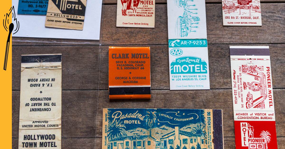 Fotos: Livros de fósforos vintage da Rota 66, Southern California Motels