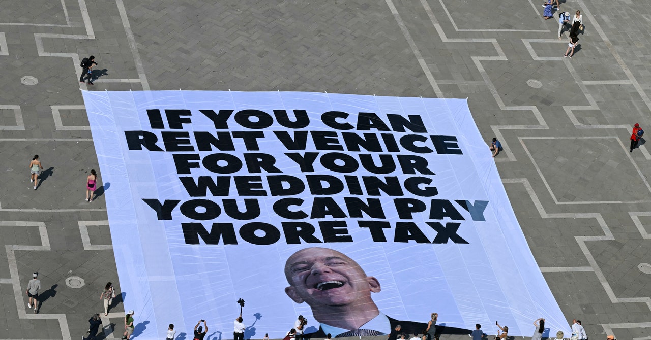 Venice Brace para o casamento de Jeff Bezos e Lauren Sanchez