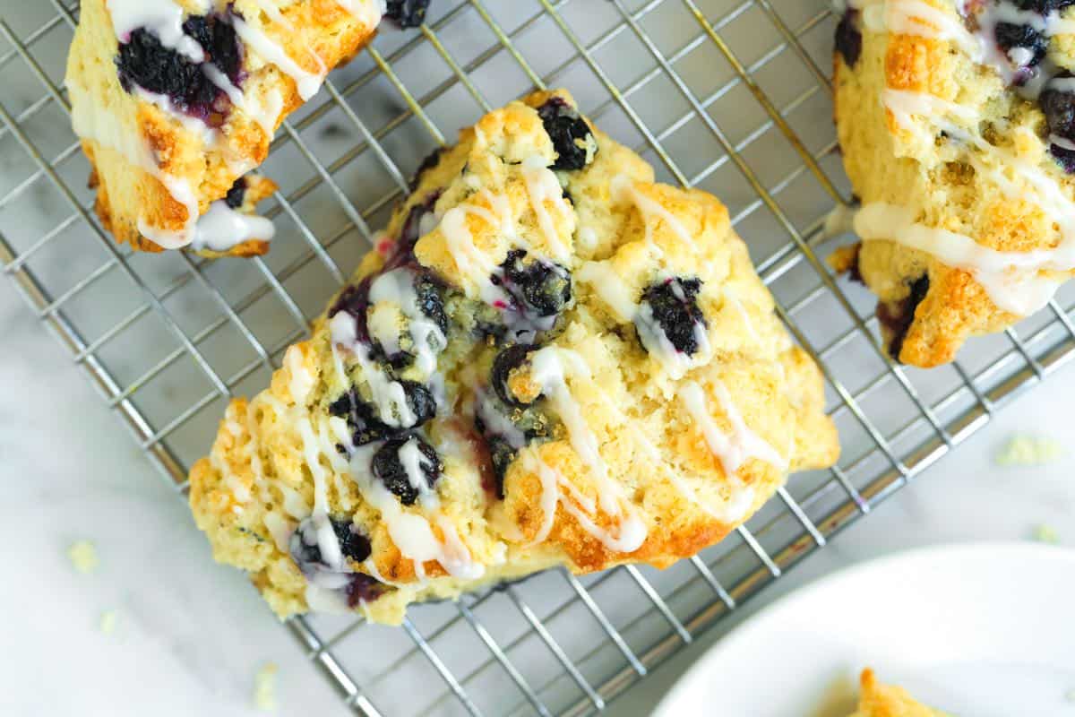 Receita de scones de mirtilo fácil
