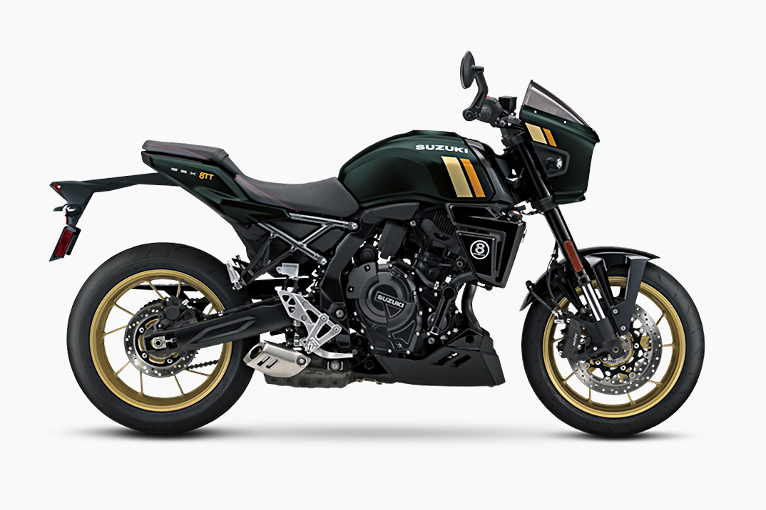 O GSX-8TT de Suzuki é um piloto de café moderno que realmente faz referência à história