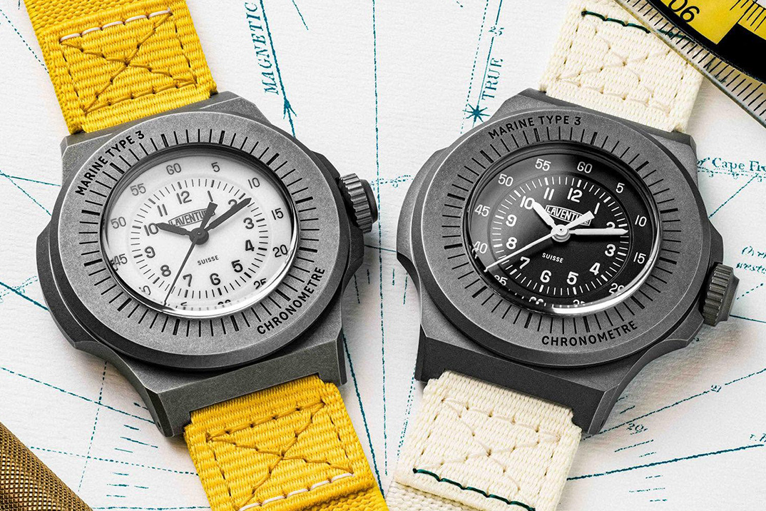 Laventure joga fora o manual com o robusto relógio de ferramenta de Titanium Marine Tipo 3