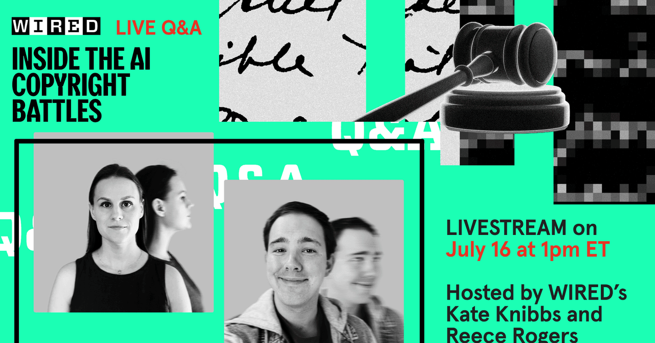 Junte -se à nossa transmissão ao vivo: dentro das batalhas de direitos autorais da AI
