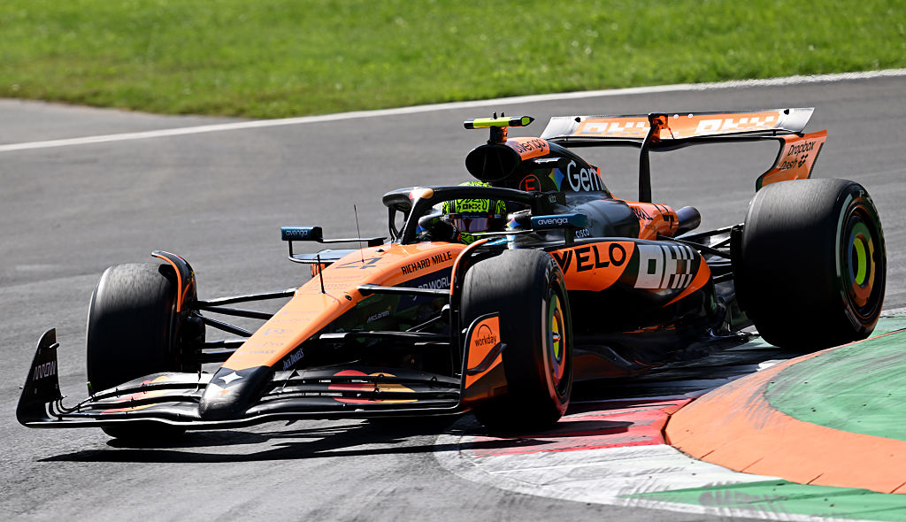 Norris fica à frente, mas o Leclerc mantém isso perto na terceira prática de Monza