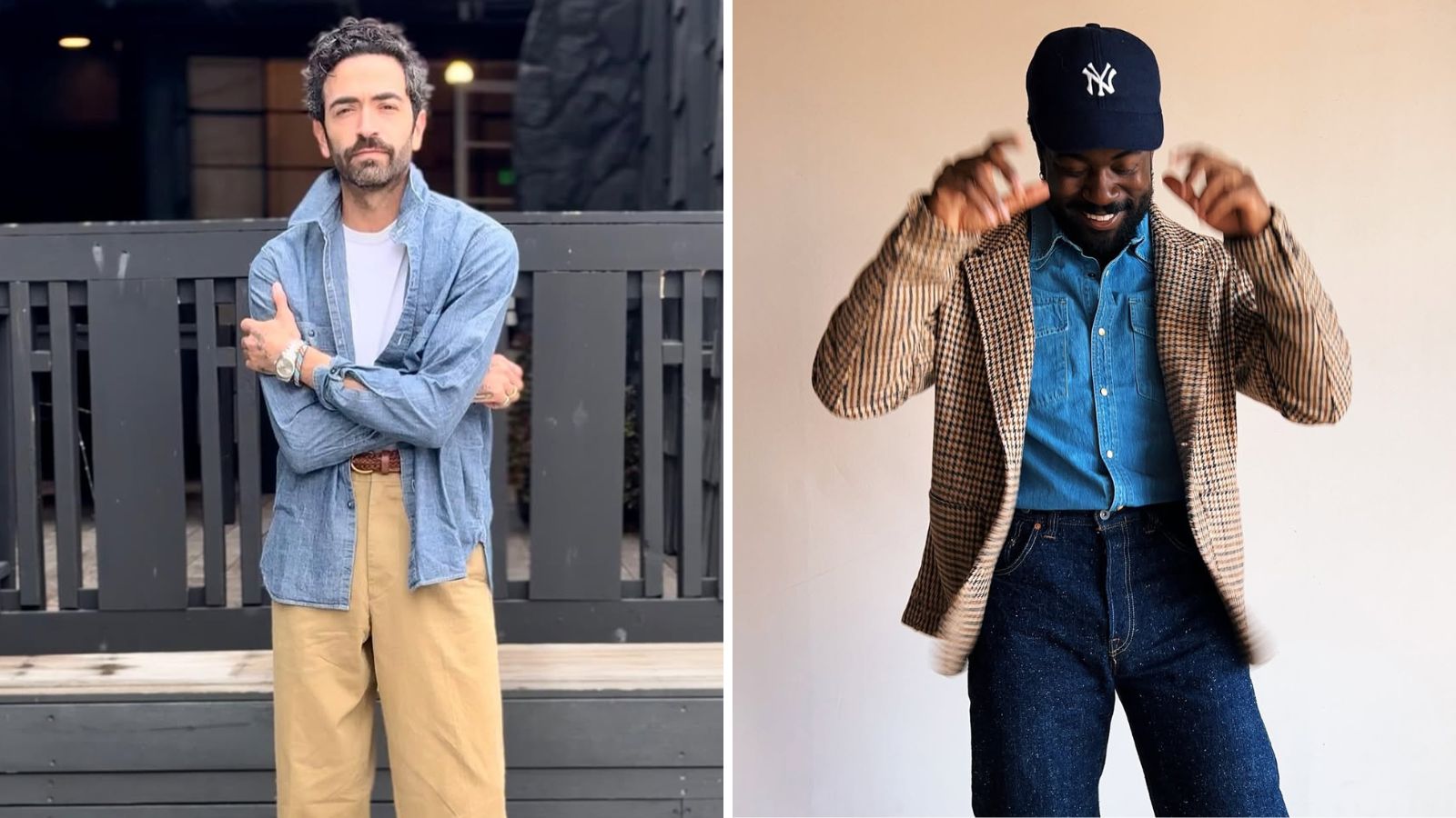 6 roupas de camisa de cambraia para homens