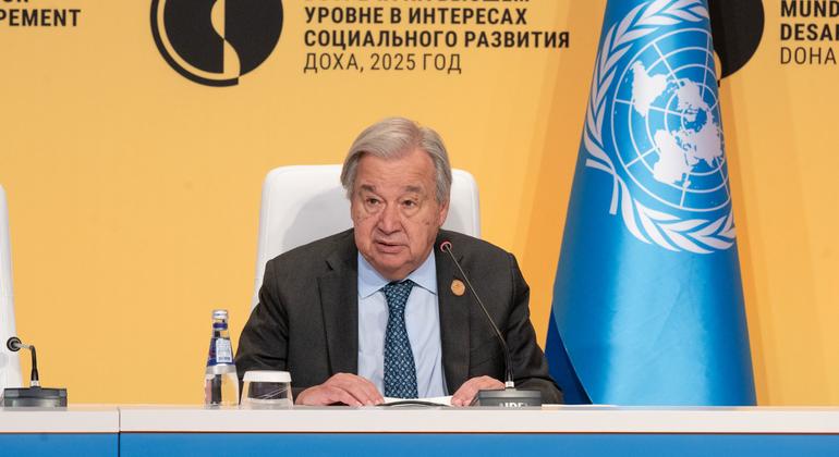 Guterres: força de estabilização em Gaza precisa passar por Conselho de Segurança