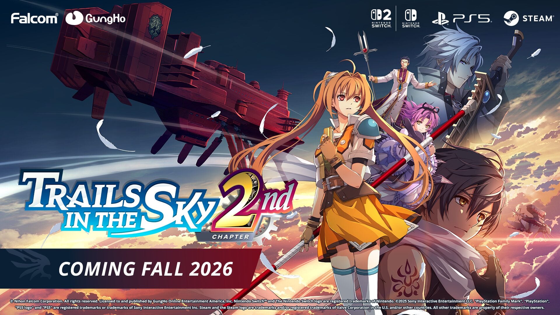 Trails in the Sky 2º capítulo anunciado para PS5, Switch 2, Switch e PC