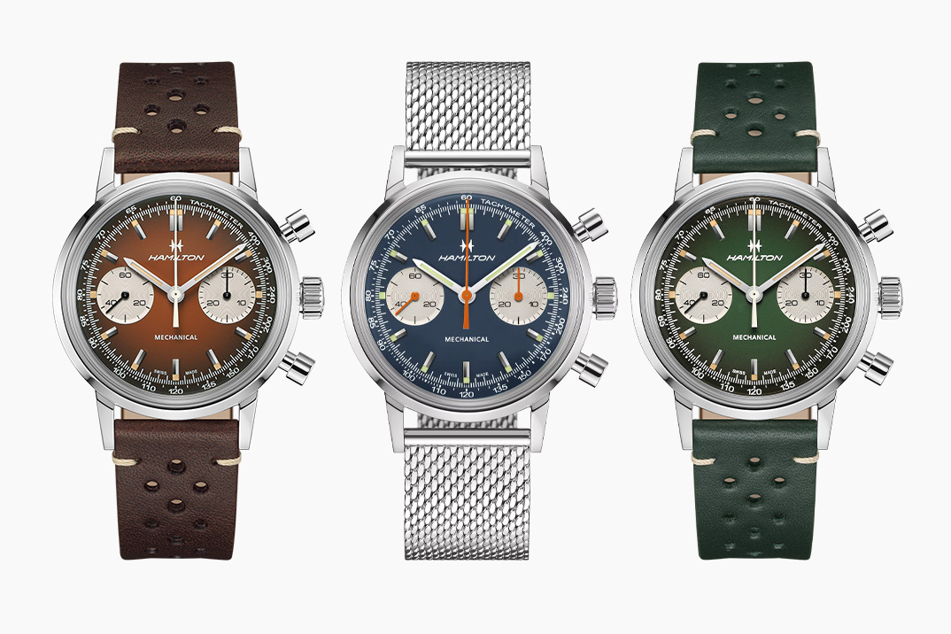 O cronógrafo Intra-Matic H da Hamilton ganha três cores inspiradas no vintage