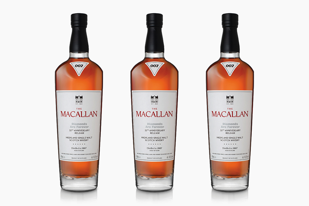 The Macallan comemora o 55º aniversário de ‘Diamonds Are Forever’ de Bond com um uísque envelhecido em barril de vinho tinto