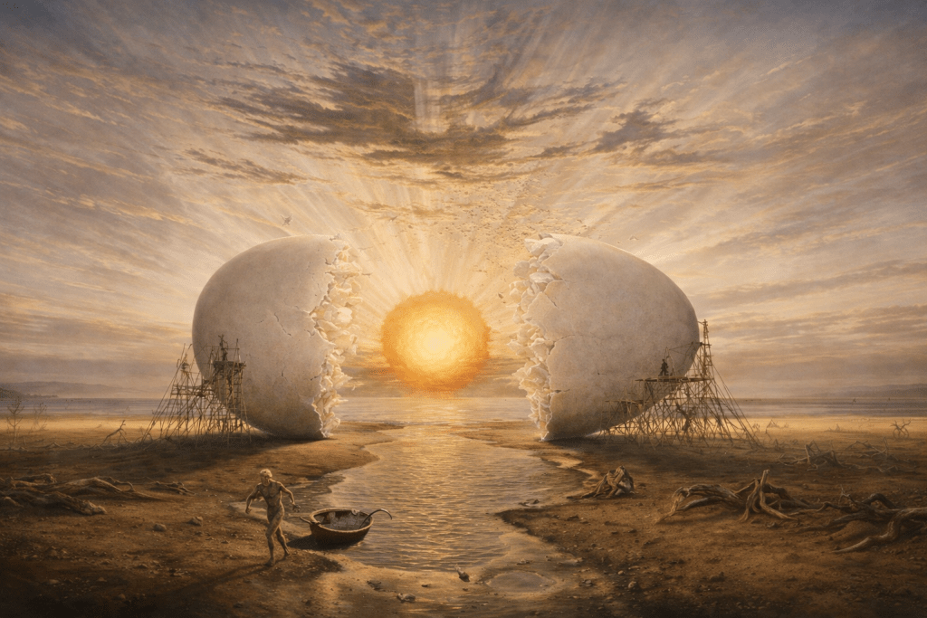 Saturno em conjunção com Netuno a 0° de Áries – Gênesis