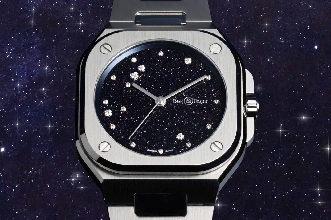 Bell & Ross usa joias como marcadores de horas no BR-05 Blue Diamond Eagle