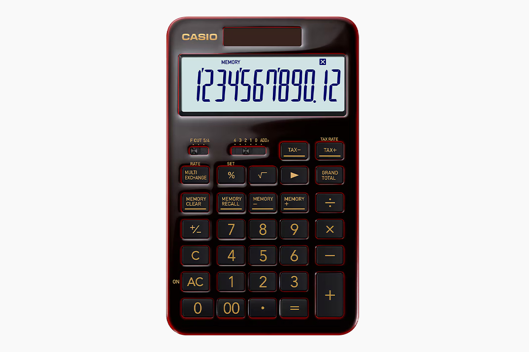 A calculadora S100X-JC1-U de US $ 600 da Casio tem laca aplicada à mão