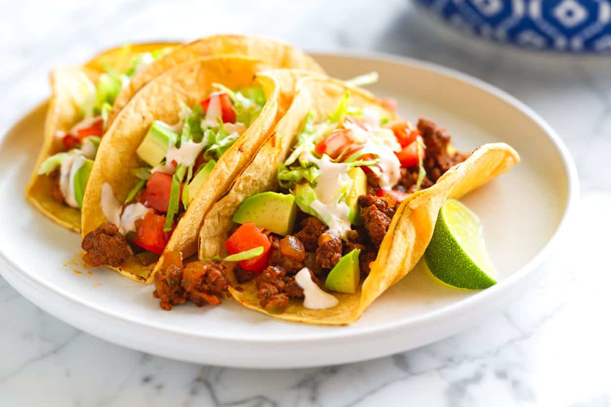 Receita fácil de tacos de carne moída
