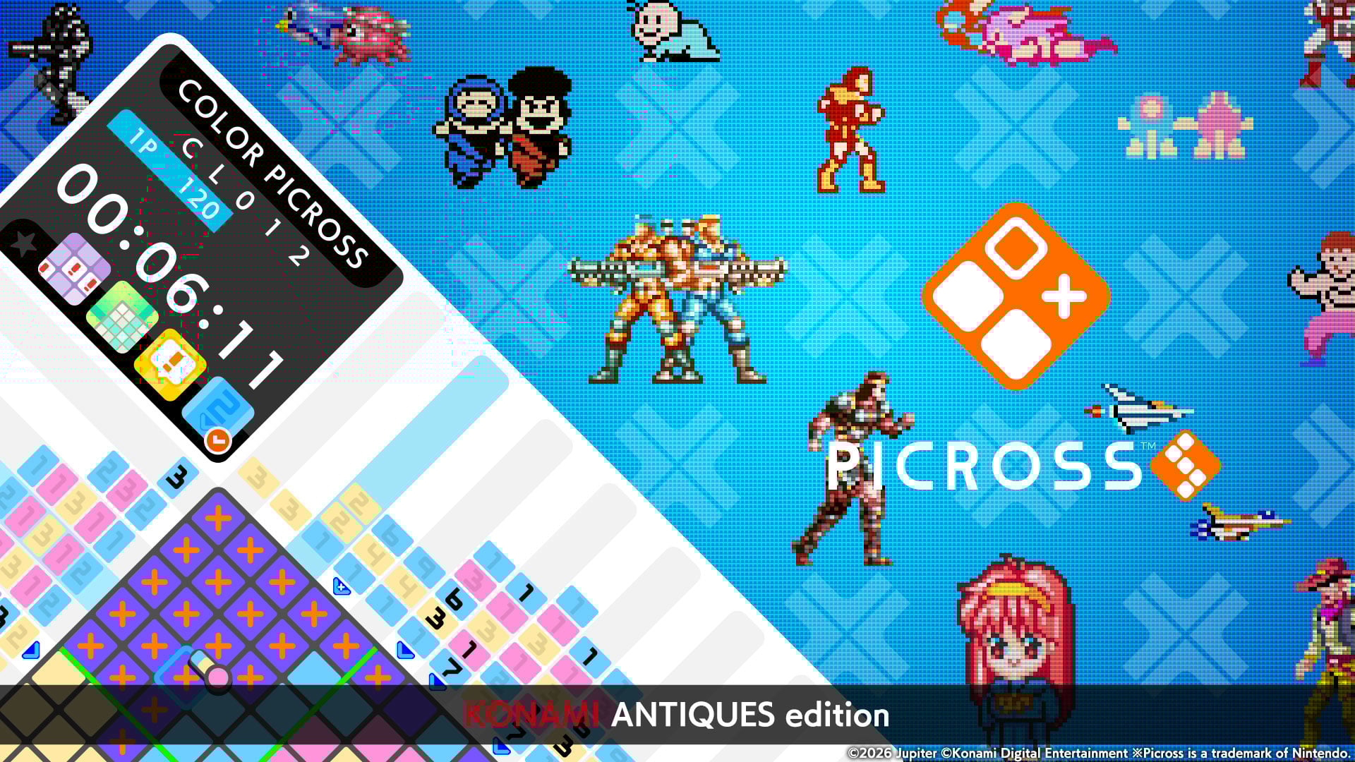 Edição PICROSS S KONAMI ANTIQUES anunciada para Switch