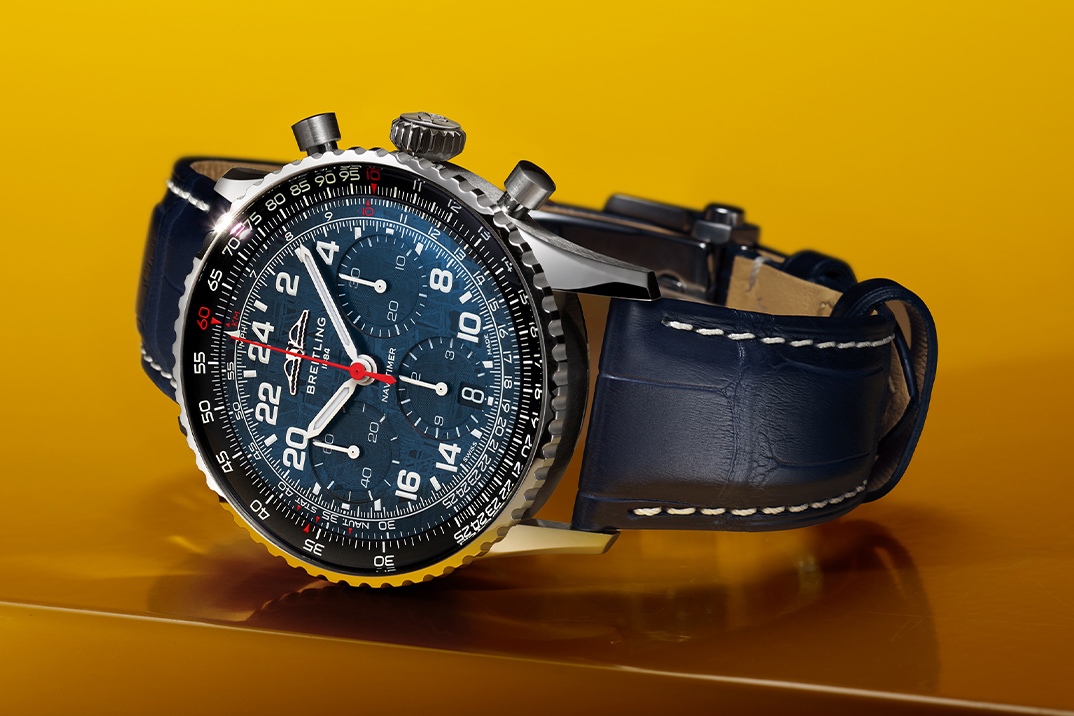 Breitling homenageia a missão Artemis II com um cronógrafo Navitimer B02 com mostrador azul meteorito