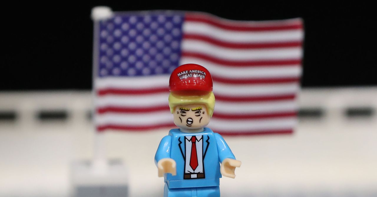 A máquina de meme pró-Irã trollando Trump com desenhos animados de Lego de IA