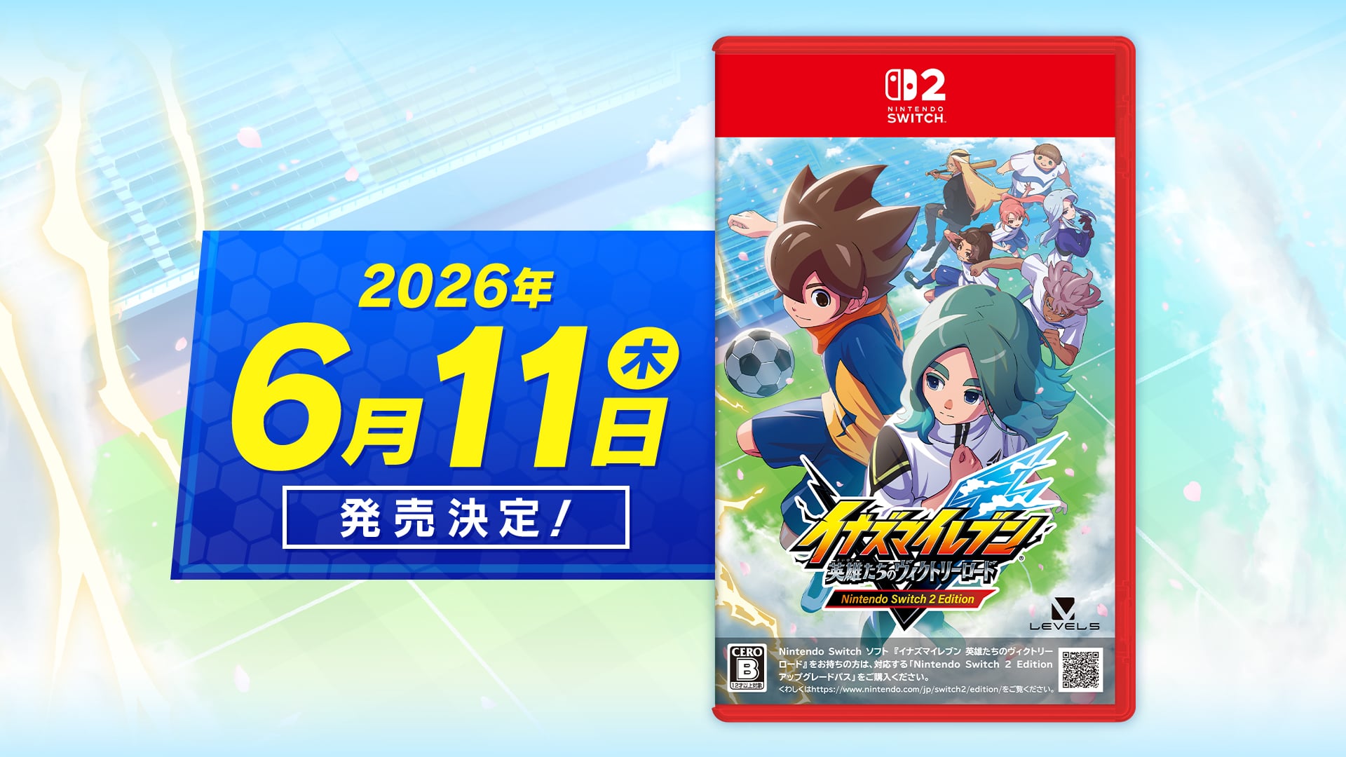 Inazuma Eleven: Victory Road – Edição física do Nintendo Switch 2 será lançada em 11 de junho no Japão