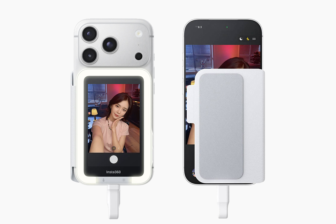 Snap do Insta360 é uma tela de selfie para a parte de trás do seu telefone