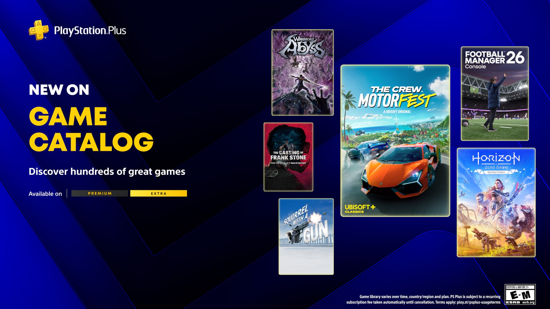 Anunciado o Catálogo de jogos PlayStation Plus e a linha do Catálogo de clássicos para abril de 2026