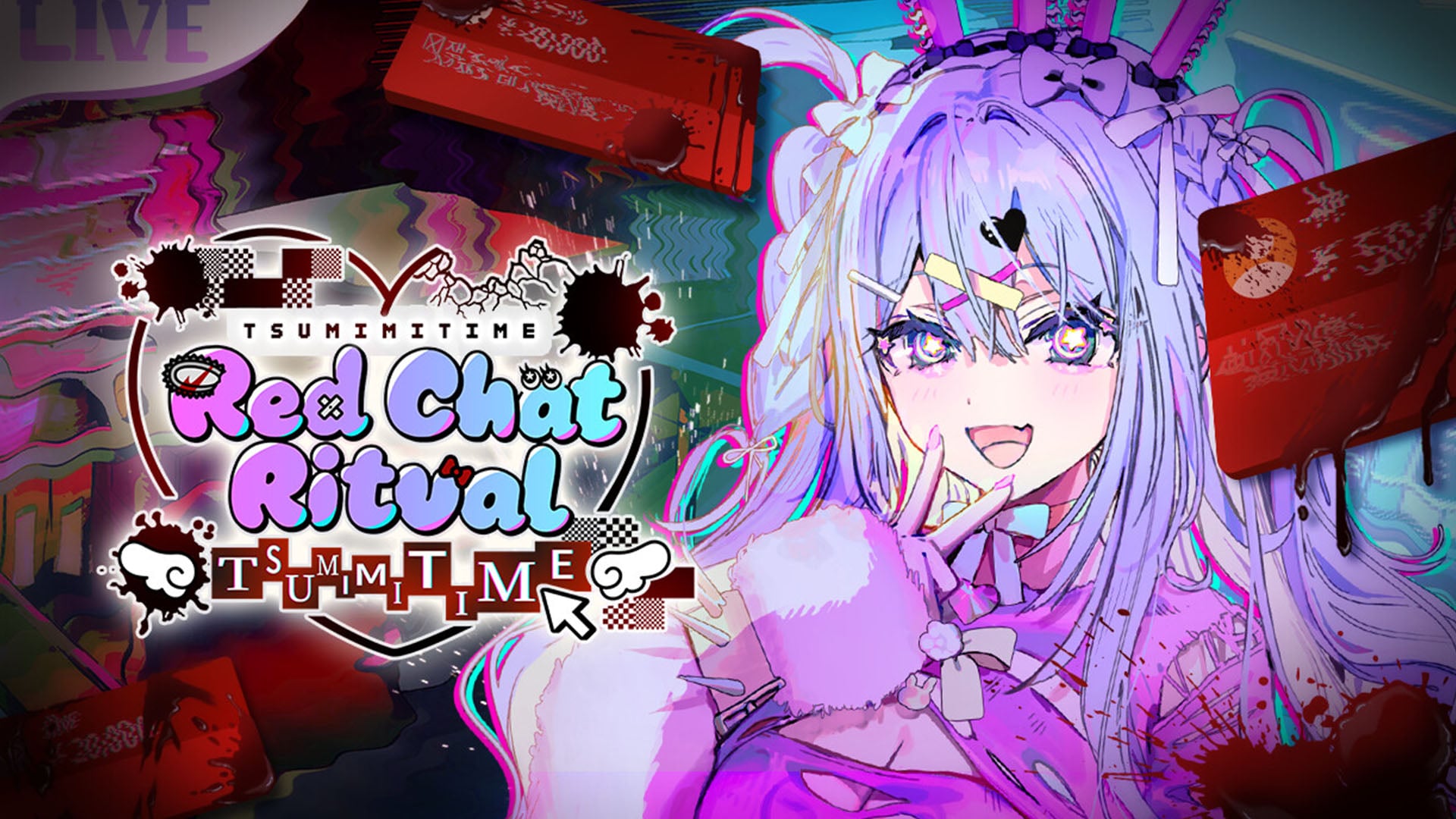 Jogo de aventura e terror misterioso com transmissão ao vivo Red Chat Ritual: TSUMIMI TIME anunciado para PC