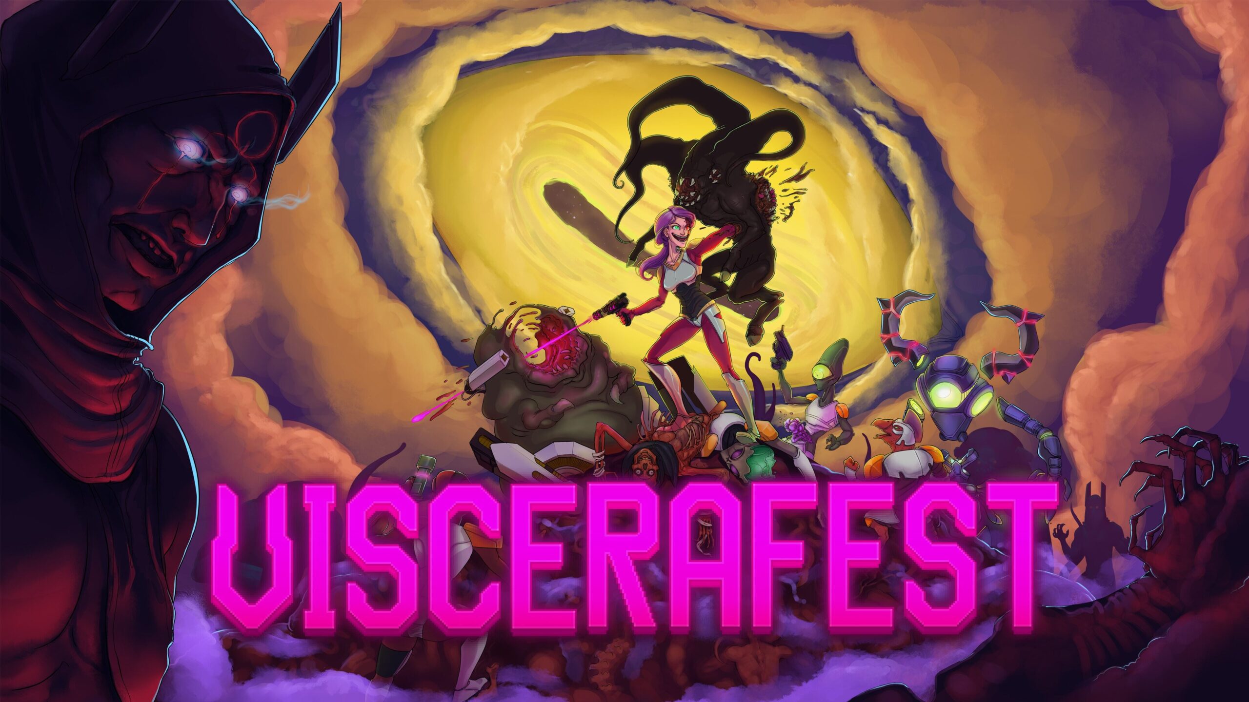 Viscerafest, jogo de tiro em primeira pessoa em arena de ficção científica, chegando ao PS5 e Xbox Series em 9 de abril, Switch mais tarde