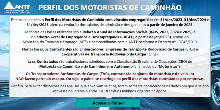 Banner Painel Perfil dos Motoristas