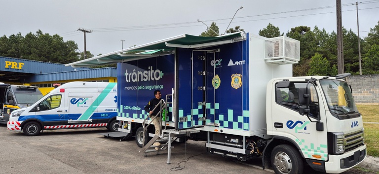 ANTT acompanha iniciativa da EPR Litoral Pioneiro com caminhão elétrico para reforçar a segurança viária no Paraná — Agência Nacional de Transportes Terrestres